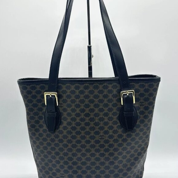 Celine - Rare Vintage Macadam Small Tote Bag - Picture 1 of 10